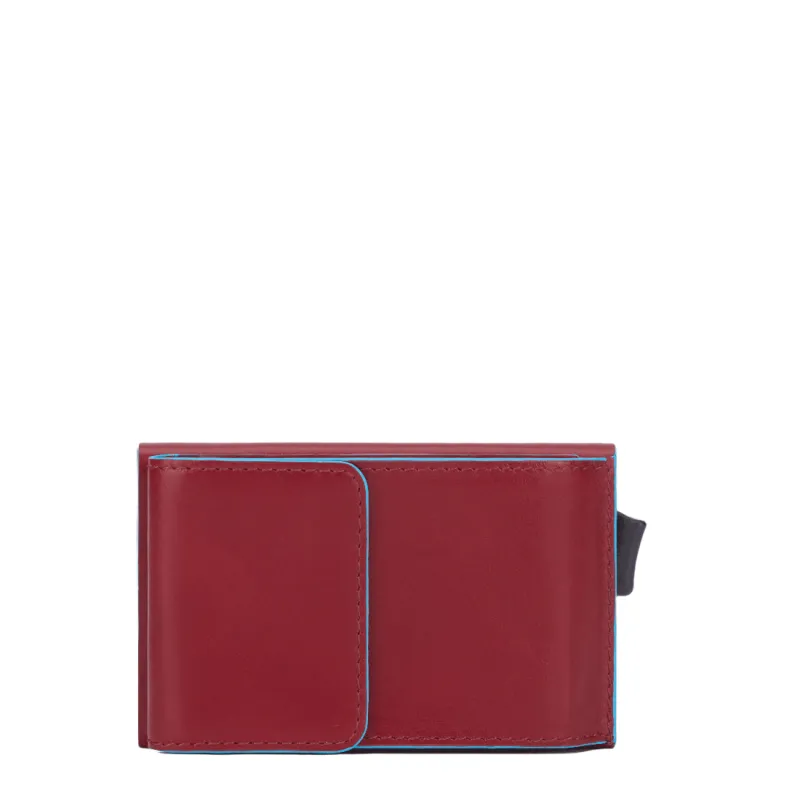 Credit card holder with sliding extraction and flap back... 2