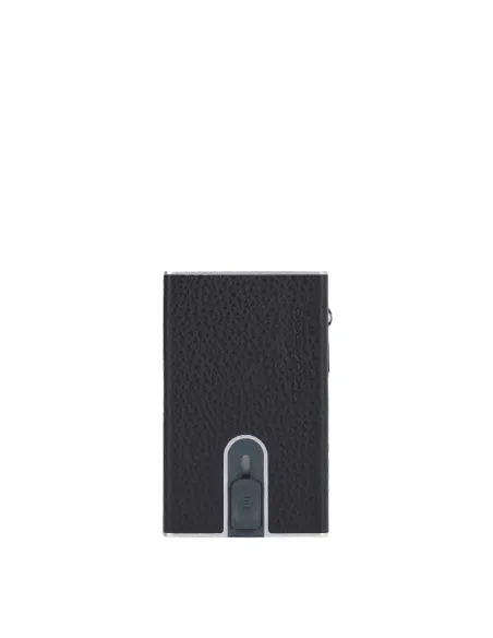 Piquadro Modus Compact Wallet für Scheine mit Münz-Fach schwarz