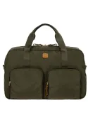 Borsone cabina Brics con tasche esterne verde oliva