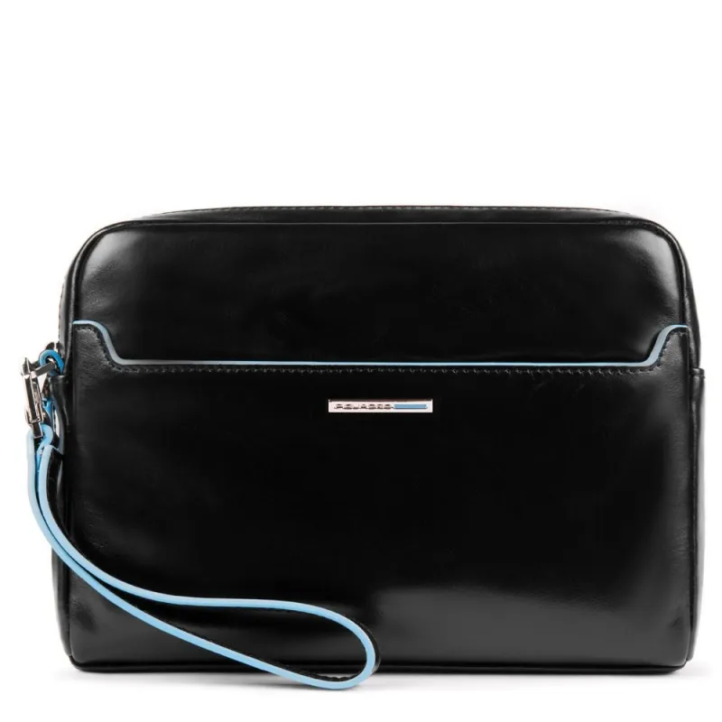 Piquadro Blue Square Pochette with removable handle black
