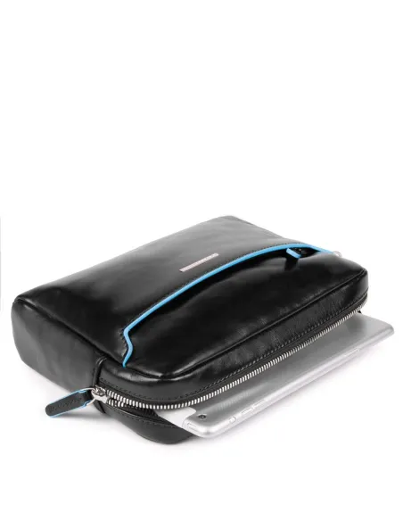 Piquadro Blue Square Pochette with removable handle black