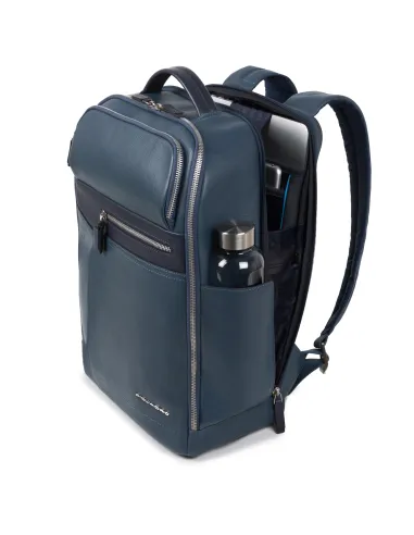 Piquadro Cary leather backpack dark...