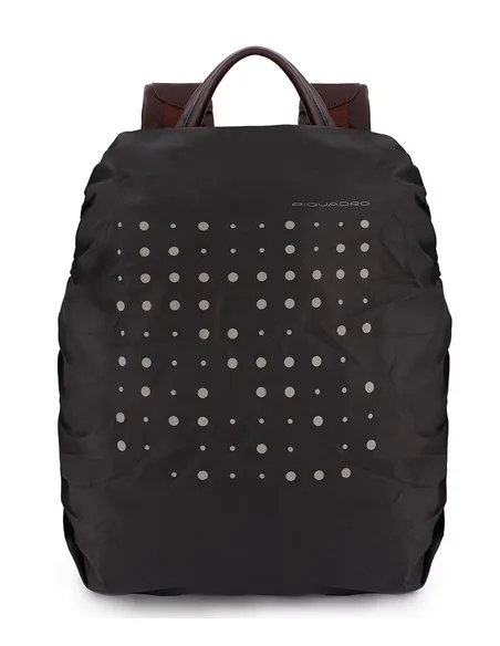 Piquadro Blue Square Revamp Large Fast-check backpack dark brown