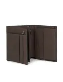 Piquadro B3 Vertical Men's wallet with coin pocket dark brown