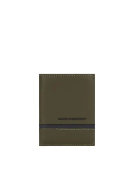 Piquadro Charlie Small vertical men's wallet green