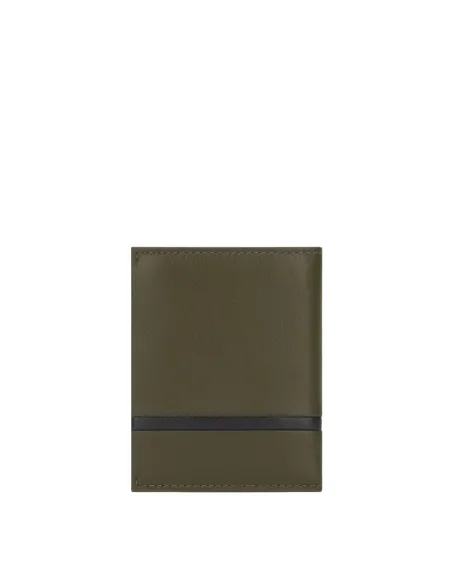 Portafogli uomo verticale in pelle Piquadro Charlie verde