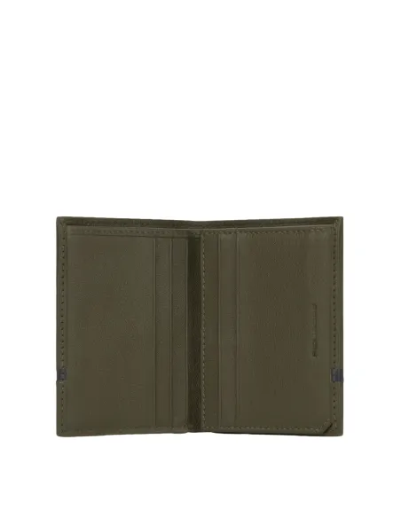 Piquadro Charlie Small vertical men's wallet green
