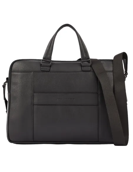 Piquadro Charlie 15,6" Laptop-Tasche mit Doppelgriff Schwarz