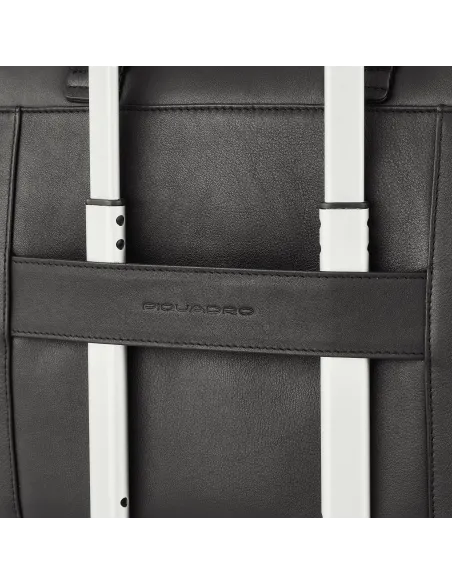 Piquadro Charlie briefcase with front pockets black
