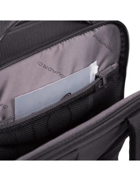 Piquadro Brief2 PC- und iPad®-Rucksack mit Anti-Diebstahl-Kabel schwarz