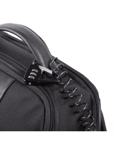 Piquadro Brief2 PC- und iPad®-Rucksack mit Anti-Diebstahl-Kabel schwarz