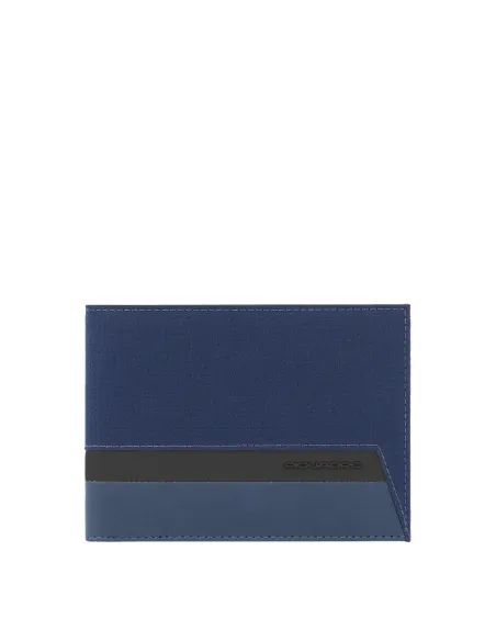 Portafogli uomo con porta monete Piquadro Keith blu