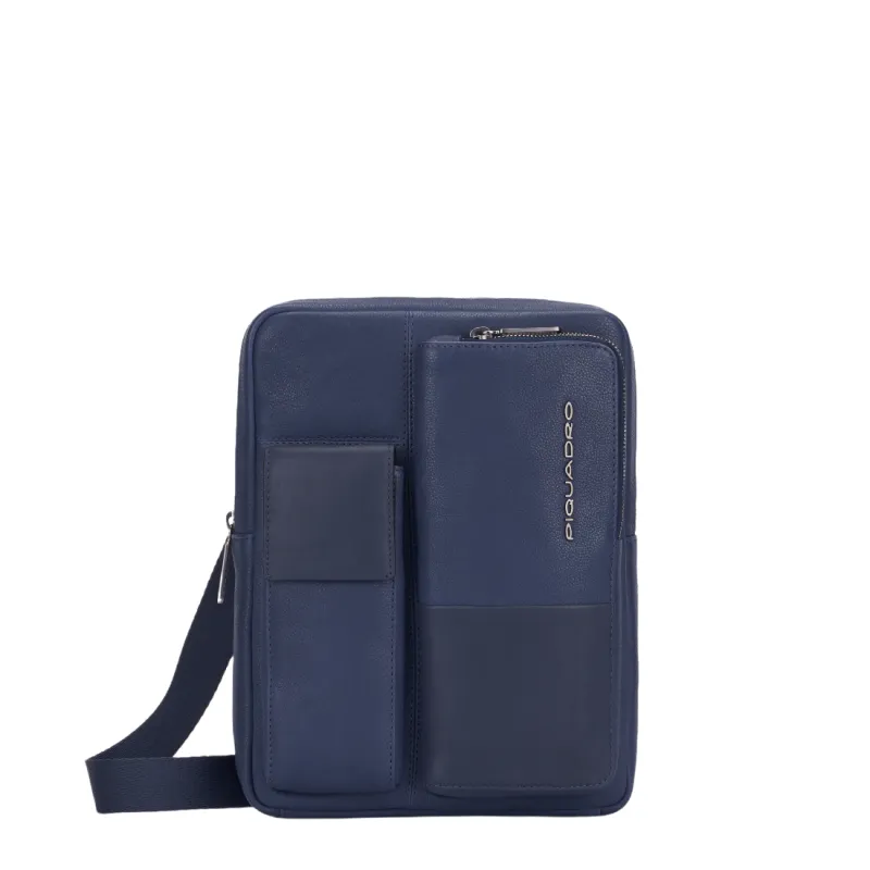 Piquadro Ronnie iPad®Pro 11"crossbody bag  blue