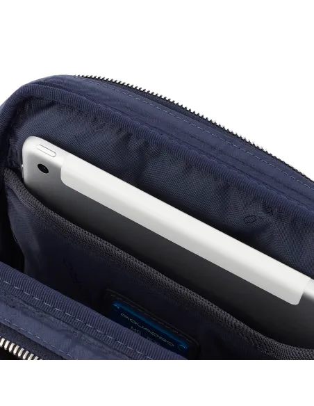 Borsello porta iPad®Pro 11" in pelle Piquadro Ronnie blu