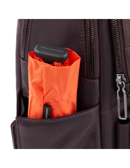 Cartella in pelle con due scomparti Piquadro Ronnie nera