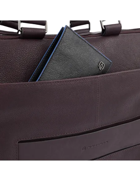 Piquadro Ronnie laptop portfolio briefcase with iPad®Pro 12,9"compartment black