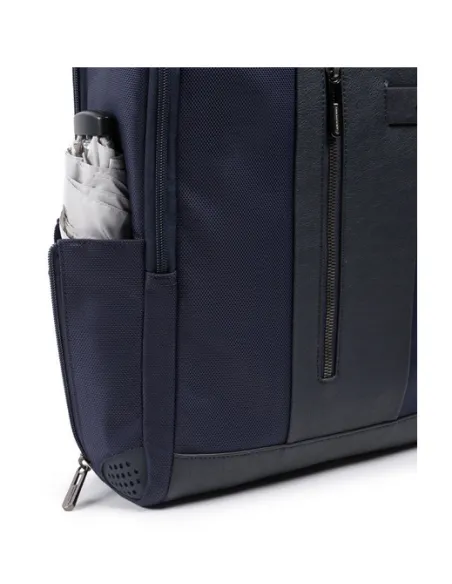 Piquadro Brief2 PC- und iPad®-Rucksack mit Anti-Diebstahl-Kabel blau