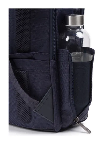 Piquadro Brief2 PC- und iPad®-Rucksack mit Anti-Diebstahl-Kabel blau
