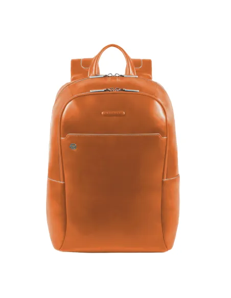 Piquadro Blue Square Leather Backpack sand