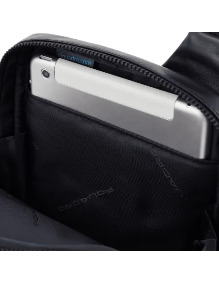 Piquadro B2 Revamp Pocket crossbody bag with iPad®mini compartment blue