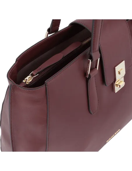 Shopping in pelle Piquadro Dafne con porta PC da 15,6 nera