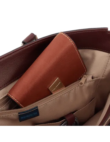 Shopping in pelle Piquadro Dafne con...