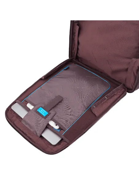 Zaino in pelle Porta PC da 15,6 Piquadro Ronnie marrone