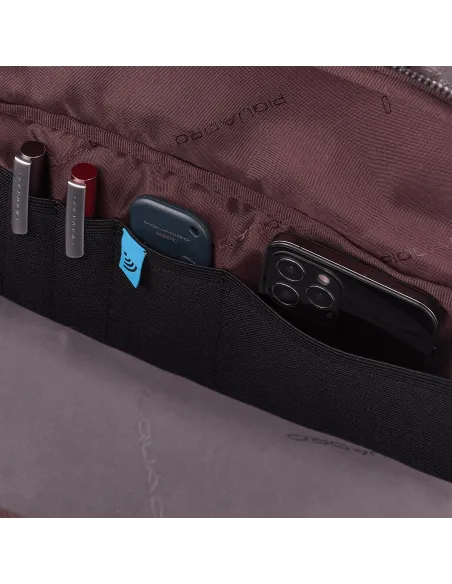Zaino in pelle Porta PC da 15,6 Piquadro Ronnie marrone