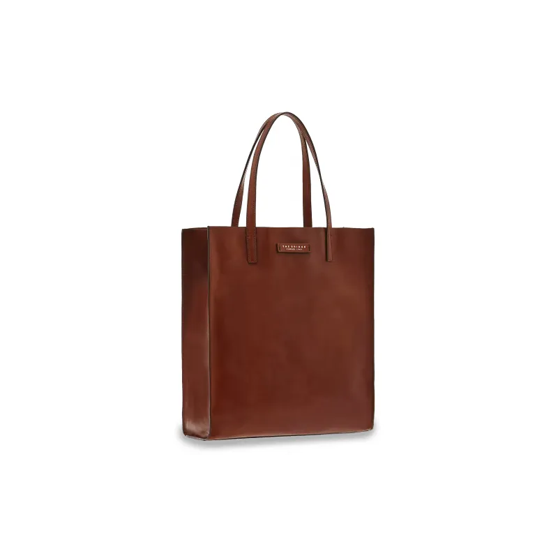 Einkaufstasche aus Leder The Bridge Mirra braun