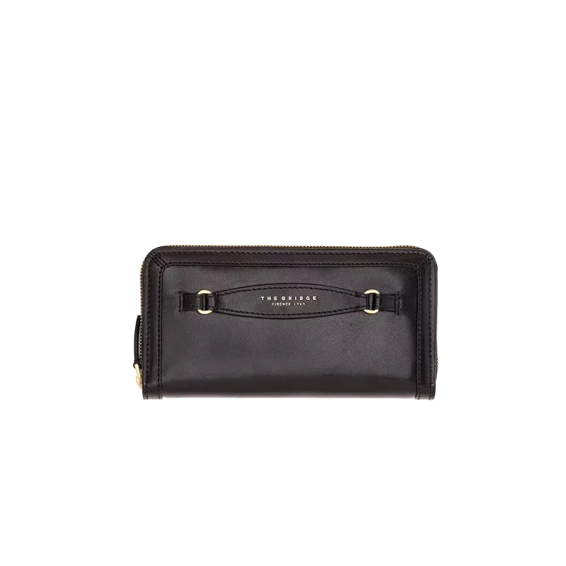 Portafogli donna con zip the Bridge Bettina nero