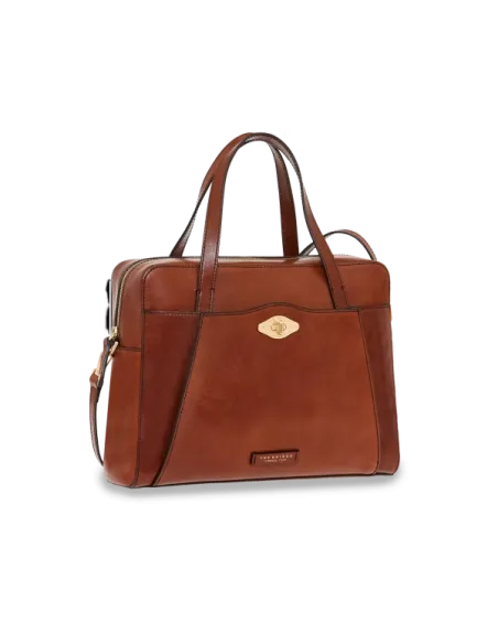 The Bridge Barbara Two-handle leather briefcase brown