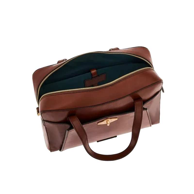 The Bridge Barbara Two-handle leather briefcase brown 2