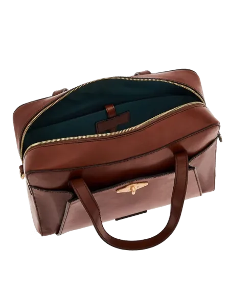 The Bridge Barbara Two-handle leather briefcase brown