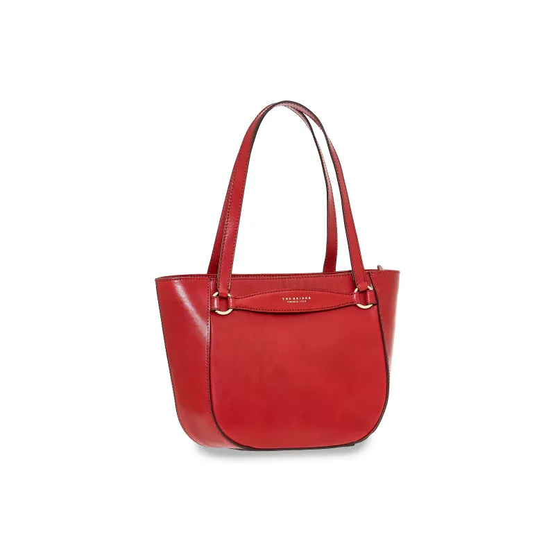 The Bridge Bettina leather shopping bag red