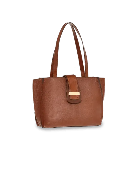 Shopping in pelle The Bridge Bice marrone