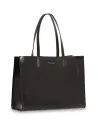 The Bridge Mirra Unlined leather shopping bag black