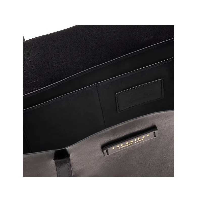 The Bridge Mirra Unlined leather shopping bag black 2