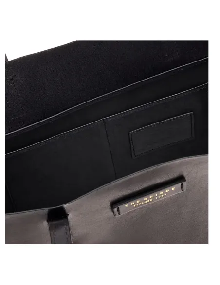 The Bridge Mirra Unlined leather shopping bag black