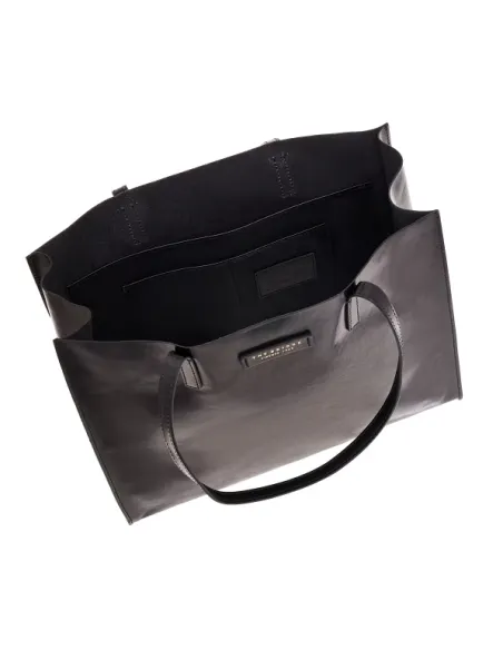The Bridge Mirra Unlined leather shopping bag black