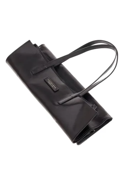 The Bridge Mirra Unlined leather shopping bag black