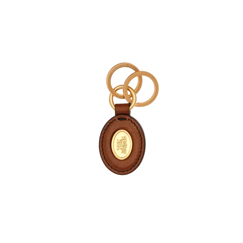 The Bridge Keyring with double ring brown