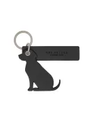 The Bridge Dog-shaped leather key ring black