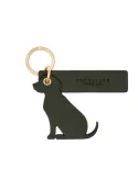 The Bridge Dog-shaped leather key ring green