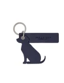 The Bridge Dog Dog-shaped leather key ring blue