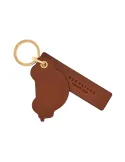 The Bridge Car-shaped leather keyring brown