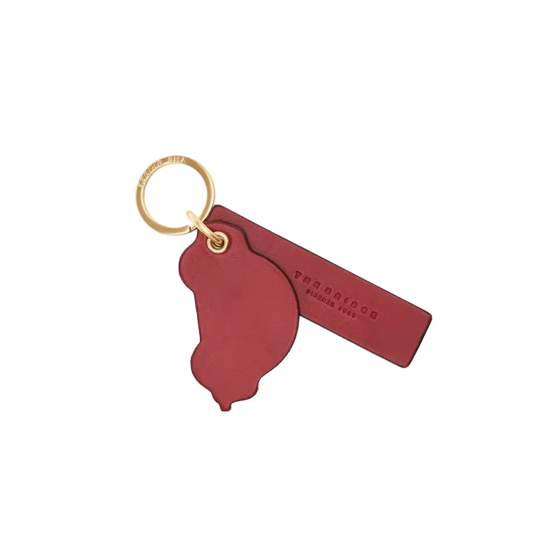 The Bridge Car-shaped leather keyring red