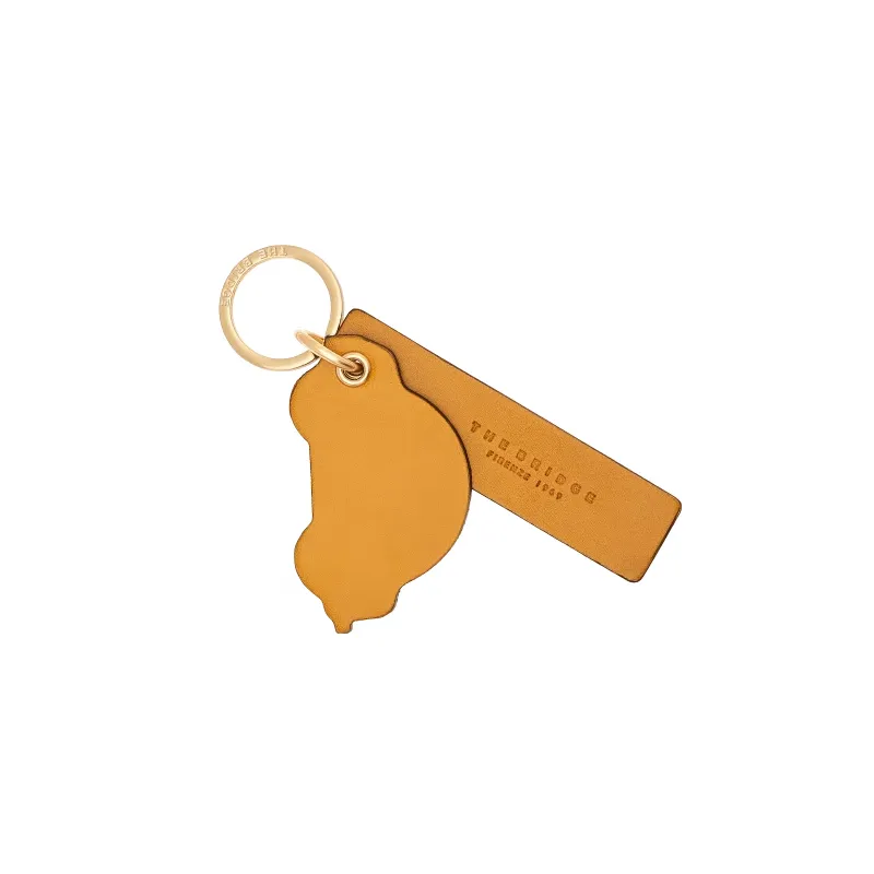 The Bridge Car-shaped leather keyring cognac