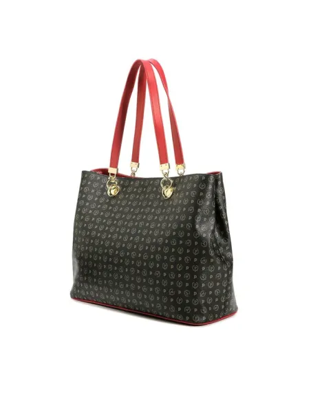 Pollini Heritage Damen-Einkaufstasche schwarz-rot