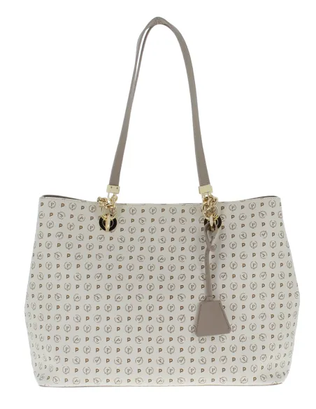Pollini Heritage Damen-Einkaufstasche Elfenbein-Eis