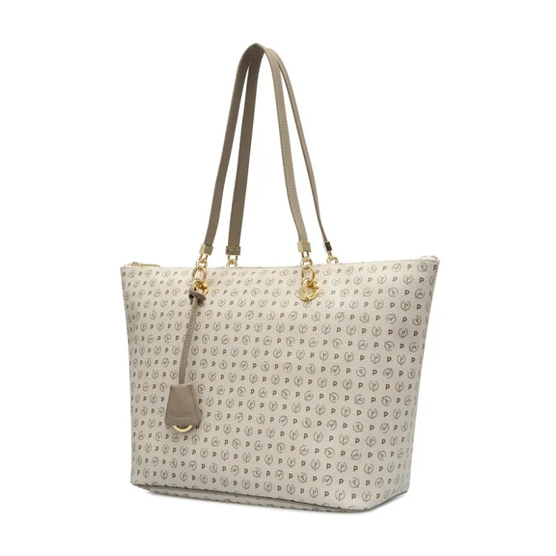 Pollini Shopping bag with zipped opening ivory-ice 2